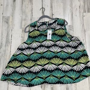 Modcloth Sun Chasers Tank Top Floral Retro Flower 2X Molly Bracken